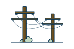 Power lines graphic